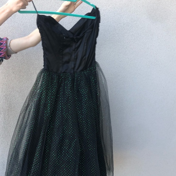 Gunne sax strapless black tulle formal tulle dress vintage - Picture 12 of 12